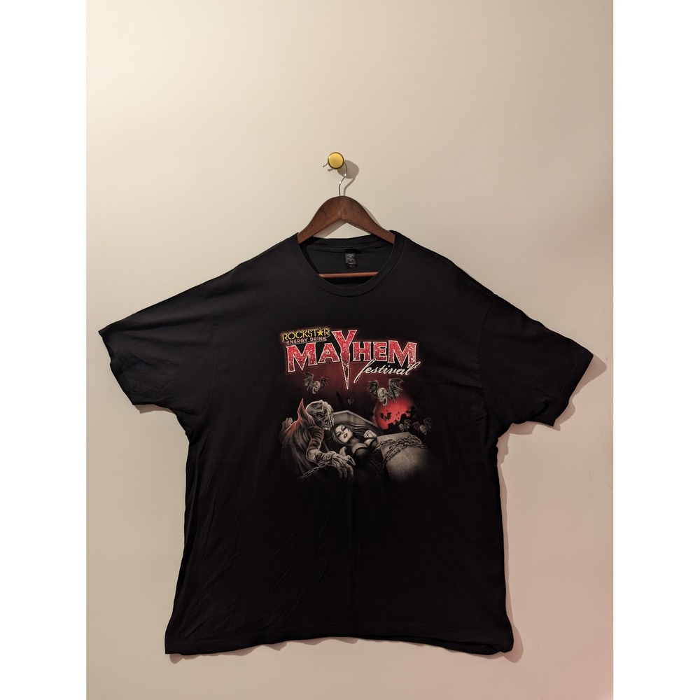 Tultex Rockstar Mayhem Festival 2014 T-Shirt Mens XXL Black Excellent Tour Tee